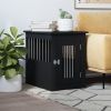 Dog Crate Furniture Black 17.7"x24.4"x23.2" Engineered Wood