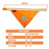 Orange Dog Bandana XL Size Hi Visibility Reflective Blaze Orange Bandana for Large Pets Safety Accessories for Walking Camping and Off Leash Explorati