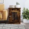 Dog Crate Furniture Smoked Oak 21.7"x31.5"x26.8" Engineered Wood