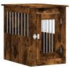 Dog Crate Furniture Smoked Oak 17.7"x24.4"x23.2" Engineered Wood