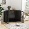 47.24" Spacious Dog Cage with Tempered Glass, for Corner of Living Room, Hallway, Study and Other Spaces, Black