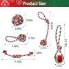 5 Pcs Christmas Dog Rope Interactive, Aggressive, Training, Chewing, Teething, Playing Toy Set for Small & Medium Puppy & Dog