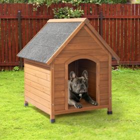 Black Asphalt Roof Dog House (Option: Wood)