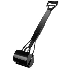 31.5in Pet Pooper Scooper Foldable Long Handle Dog Poop Waste Pick Up Rake for Large Medium Small Dogs Cats Pets (Option: PooperScooperBlack)