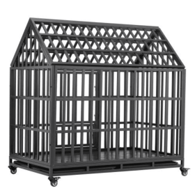 Pet Dog Cage (Color: Black)