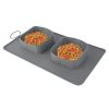 Pet Collapsible Foldable Expandable Silicone Dog Feeding Travel Bowl