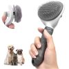 Pet Stainless Steel Needle Comb Dog Hair Removal Floating Hair Cleaning Beauty Skin Care Pet Dog Cleaning Brush